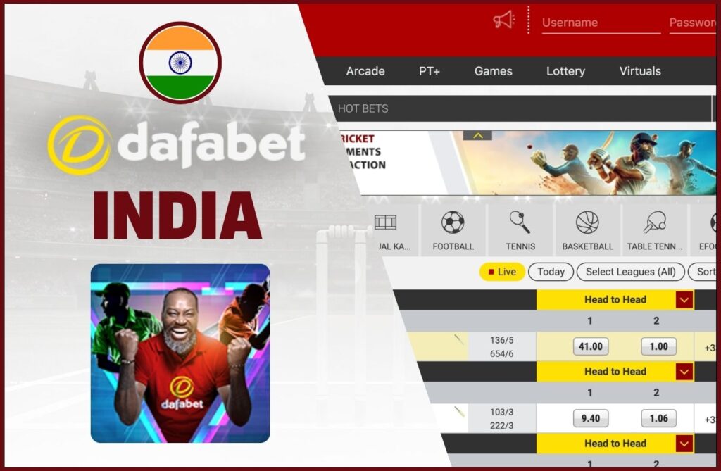 Dafabet betting and casino platform in India